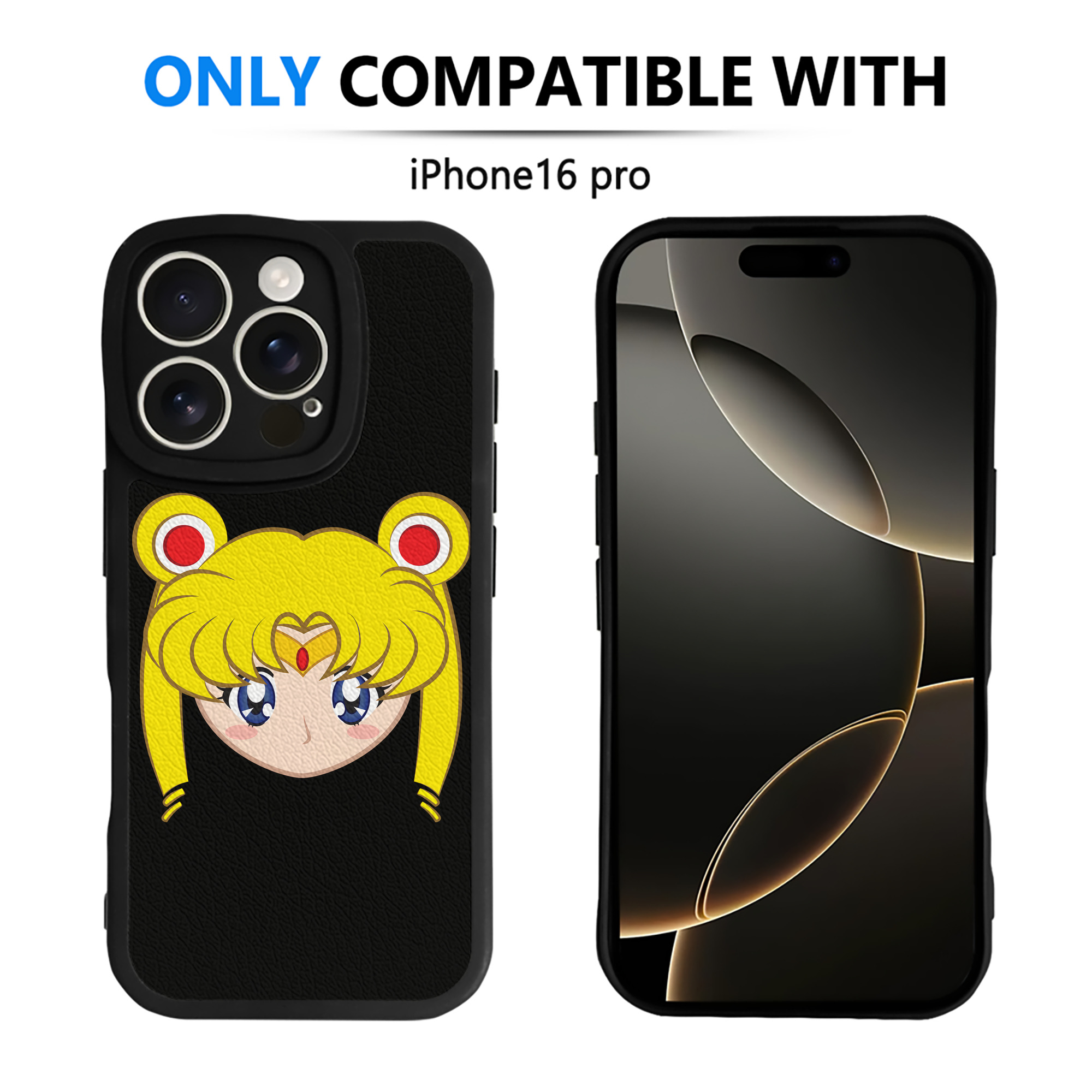 （画像用） 美少女戦士セーラームーン 月野 うさぎ つきの うさぎ Sailor Moon Tsukino Usagi 【iPhone 16シリーズ対応】シリコンスマホケース（レザー調） 材質：シリコン